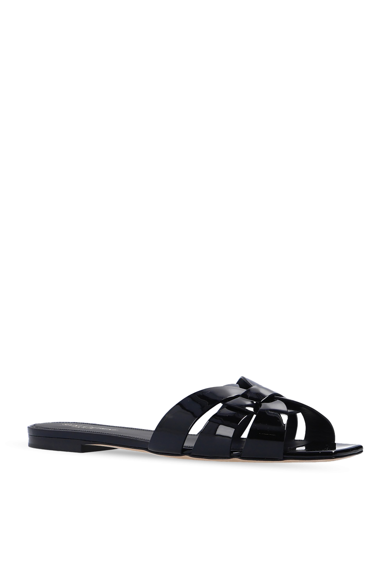Black 'Tribute' leather slides Saint Laurent - Vitkac Italy